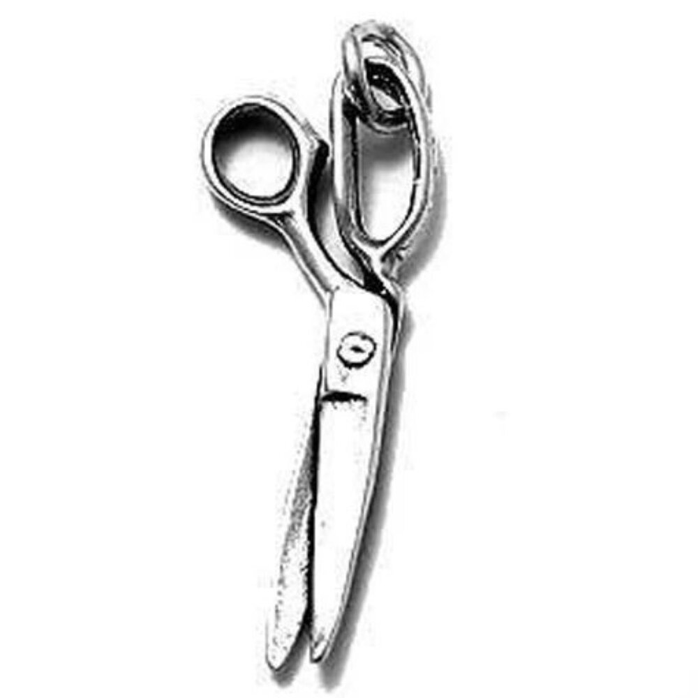 Scissors Charm In Sterling Silver - image 1